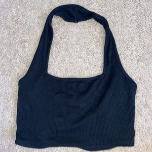 blue blush halter top